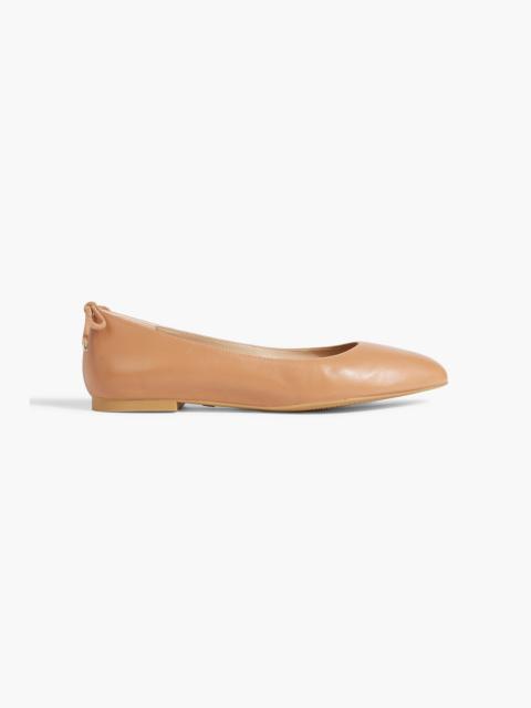 Stuart Weitzman Bow-detailed leather ballet flats