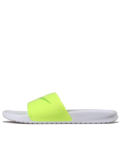 Nike Nike Benassi JDI Print Fluorescence Yellow Slippers Volt-white CI5927-771