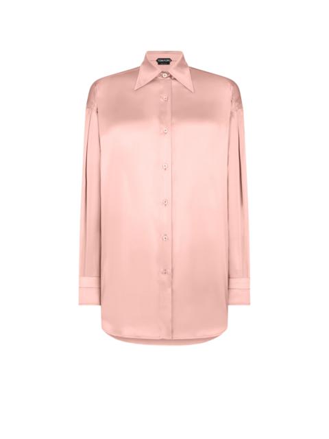 TOM FORD STRETCH SILK SATIN RELAXED FIT SHIRT
