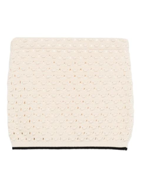 FRAME The Bauble crochet-knit mini skirt