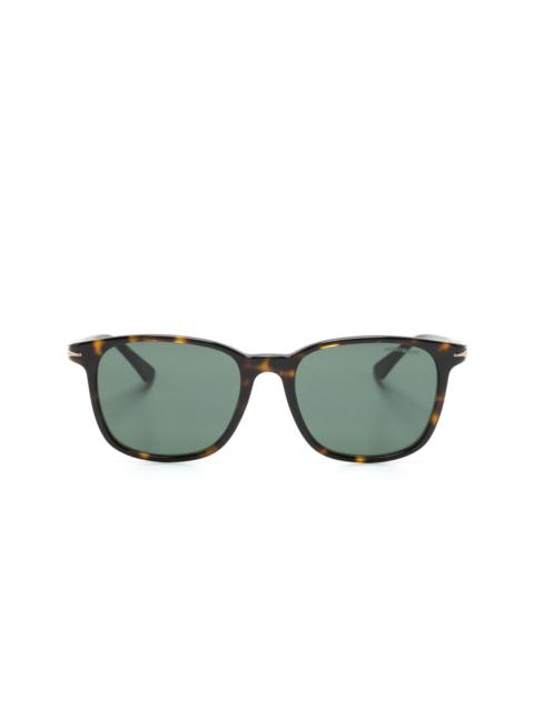 Montblanc TORTOISESHELL SQUARE-FRAME SUNGLASSES