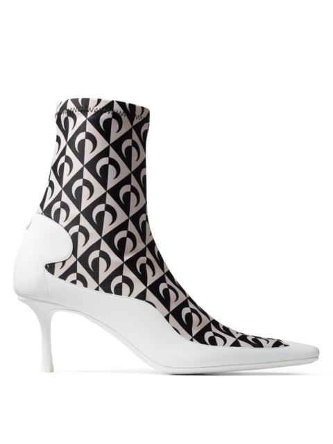 JIMMY CHOO Jimmy Choo x Marine Serre Printed Ankle Boots, Brand Size 34 ( US Size 4 )