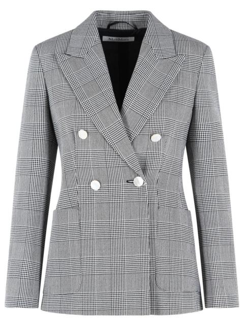 Max Mara Max Mara 'Accordo' Blazer In Blue And White Virgin Wool Women