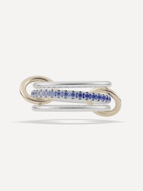 Spinelli Kilcollin Mixed Metal Tigris SG Blue Ombré Sapphire Ring