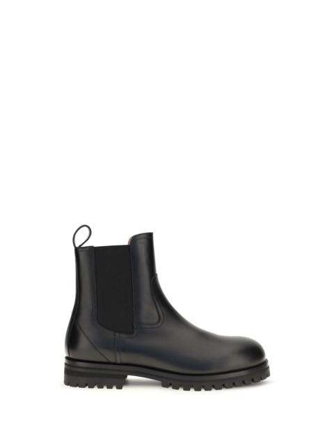 Loro Piana Loro Piana Kent Leather Ankle Boots Black