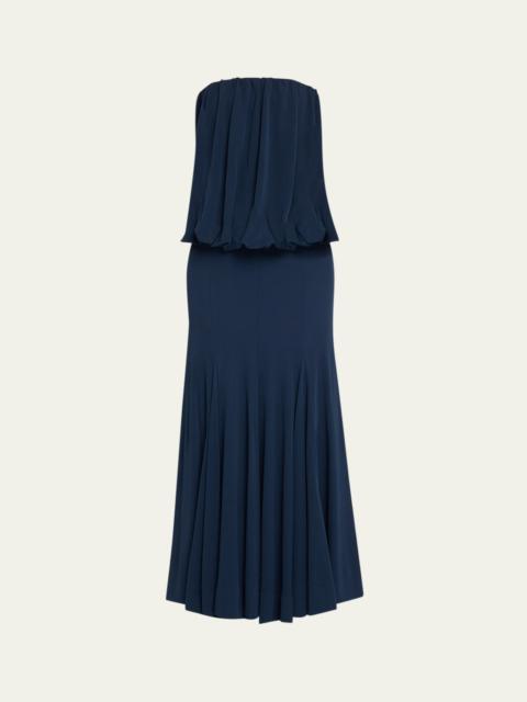 Proenza Schouler Yael Draped Strapless Matte Jersey Dress