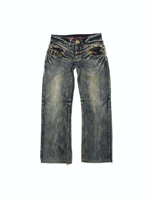 Distressed Denim - RIOBERA JEANS JAPAN TRASHED DISTRESS DENIM PANT #6125-220