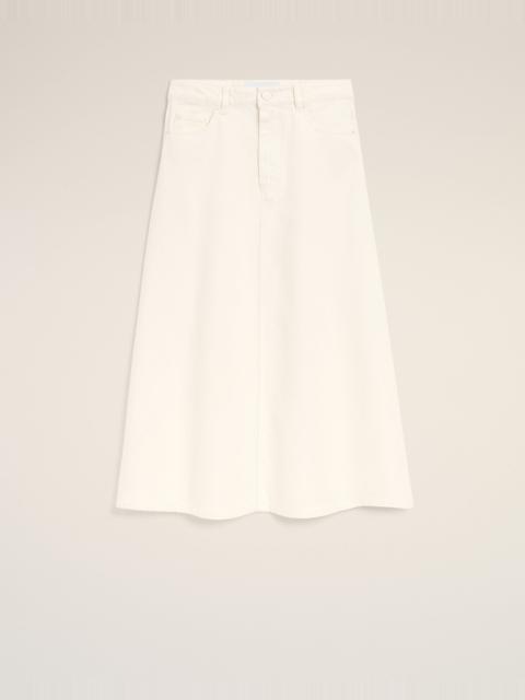 AMI Paris WHITE COTTON LONG SKIRT