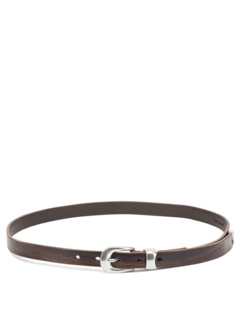 Our Legacy Leather Belt Belts Brown
