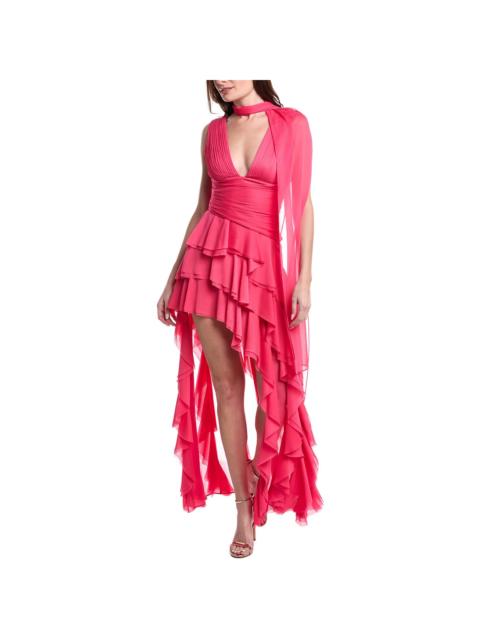 Alice + Olivia alice + olivia Holly Asymmetrical Ruffle Maxi Dress