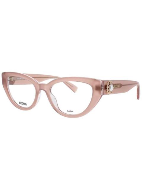 Moschino Moschino Ladies Beige Rectangular Eyeglass Frames MOS6310FWM52