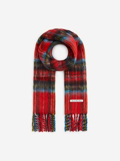 Acne Studios Mohair-Blend Checked Scarf