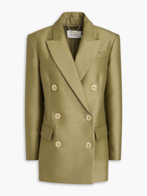 Zimmermann Double-breasted wool and silk-blend blazer