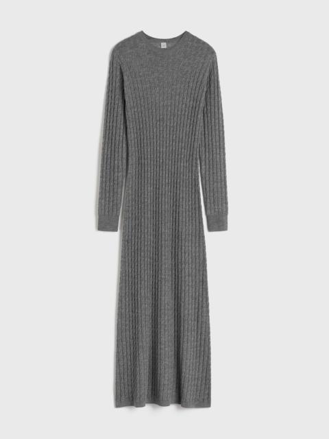 TOTEME Cable knit dress grey melange