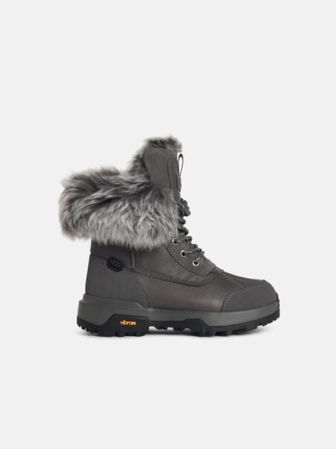 UGG 'ADIRONDACK XXV CHALET' CHARCOAL LEATHER BOOTS