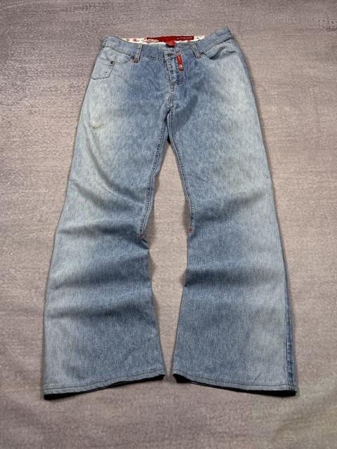 Other Designers Vintage LGB Style Ecko Unltd Red Flared Distressed Jeans