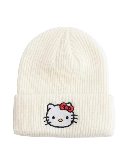 Other Designers Y2K Anime Sanrio White Hello Kitty Beanies Winter Warm Hat Cute Embroidery Cap Adult Kid