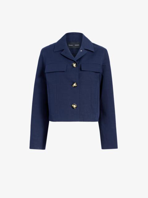 Proenza Schouler Thelma Jacket in Cotton Linen Suiting