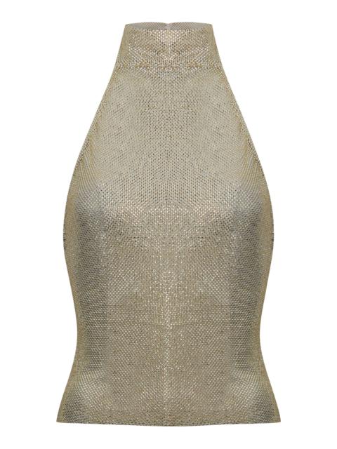 THE NEW ARRIVALS ILKYAZ OZEL Angela Halter Top gold