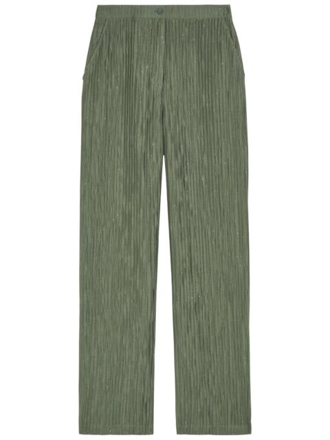 EMPORIO ARMANI Emporio Armani Crinkled Straight-leg Trousers