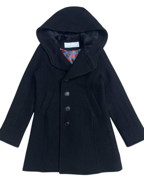 Other Designers Sunao Kuwahara - sunaokuwahara Avant-Garde Coat – Faux Fur & Polka Dot Lining