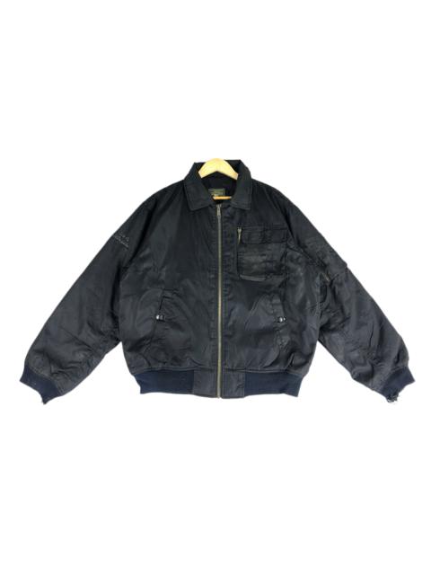 Other Designers Vintage - Vintage Bomber Jacket Flight Jacket Zipper Jacket