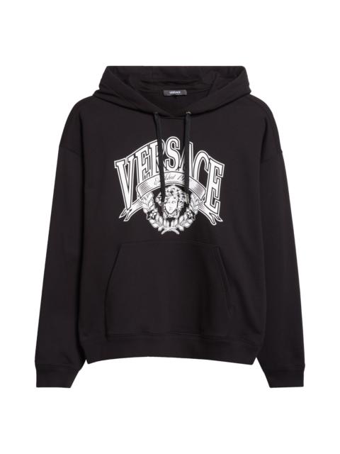 VERSACE Versace Medusa Logo Graphic Hoodie in Black at Nordstrom