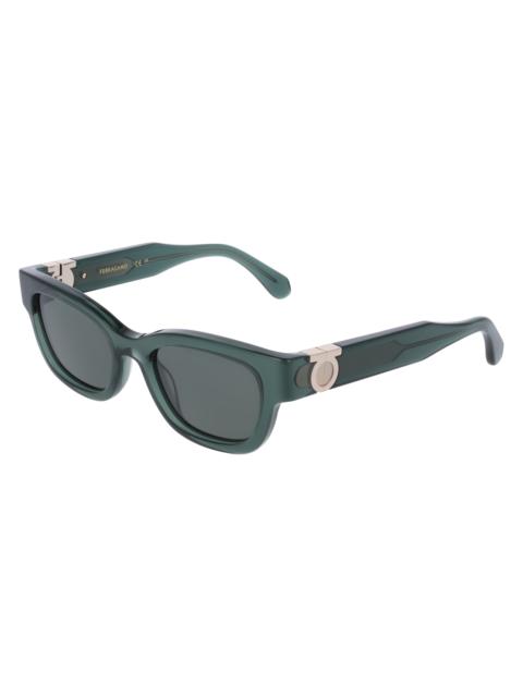 FERRAGAMO Ferragamo Green Square Ladies Sunglasses SF2067S 317 52