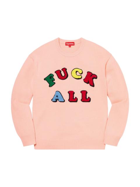 Supreme Supreme x Jamie Reid Fuck All Sweater 'Dusty Pink'