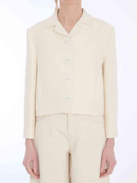 Gucci Women Gg Jacquard Cropped Jacket