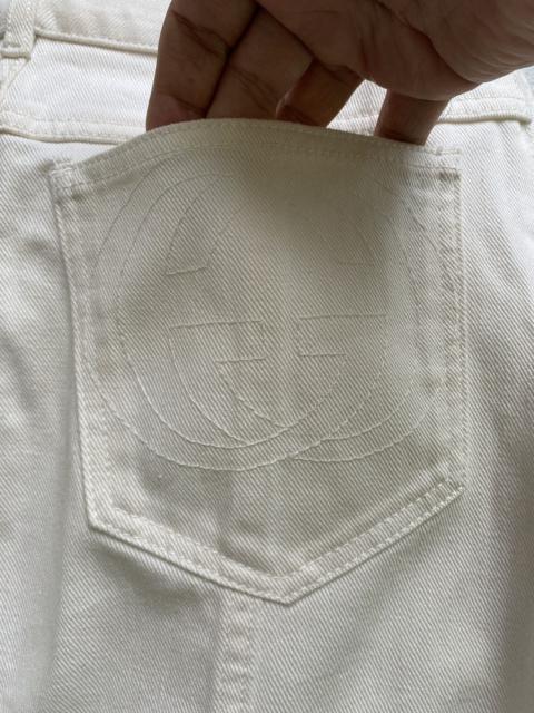 GUCCI Gucci Denim Logo Stitch Midi Skirt