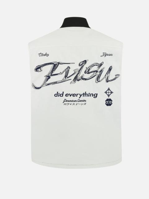 EVISU Artistic Logo Embroidery Fashion Fit Vest Jacket