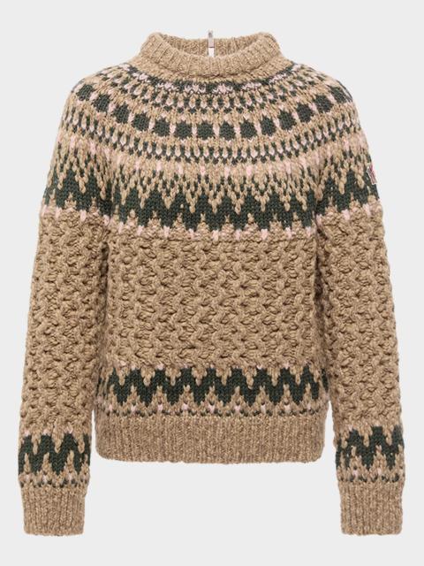Moncler Grenoble Cable-Knit Fairisle Sweater