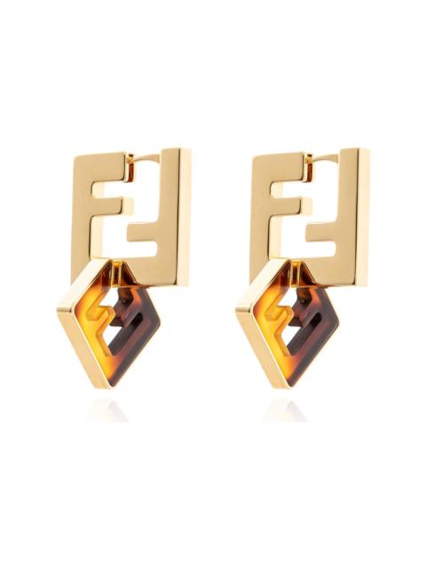 FENDI Printed Plexiglass And Metal Forever Fendi Earrings