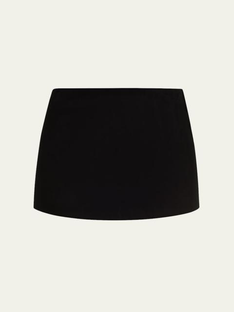 Alice + Olivia Mace High-Rise Suede Mini Skirt