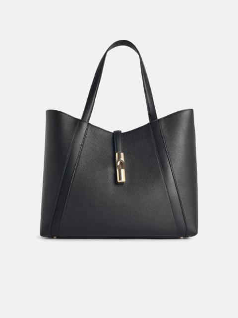 FURLA 'SHOPPING GOCCIA' BLACK LEATHER BAG