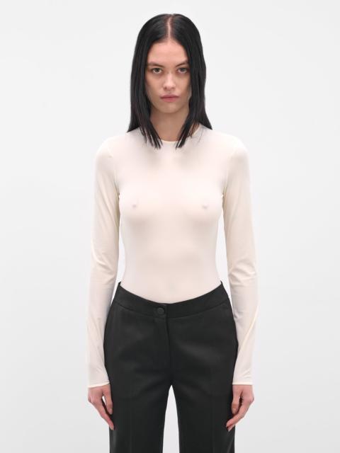 Maison Margiela White Long Sleeve Technical Bodysuit
