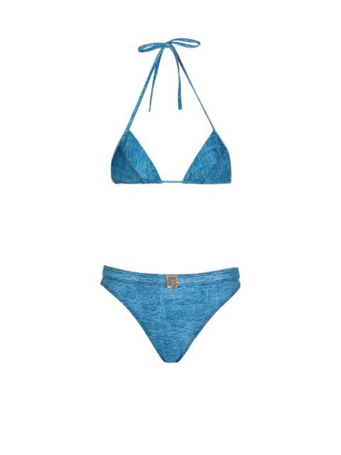 Balmain Denim two-piece swimsuit