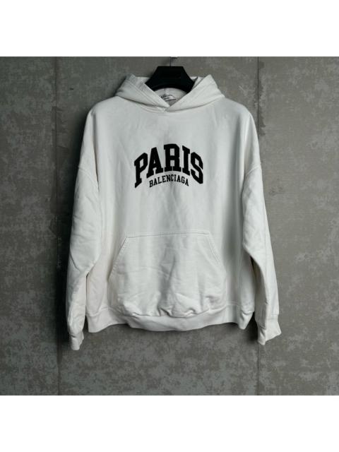 BALENCIAGA Balenciaga PARIS Print White Hoodie