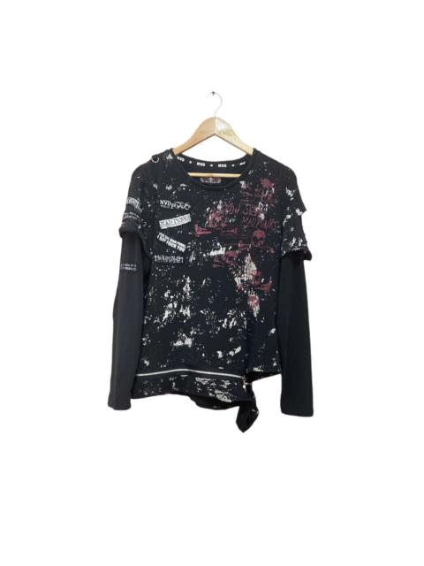 Japanese Brand - Mad Punks Skull Anachy Long Sleeve T-shirt