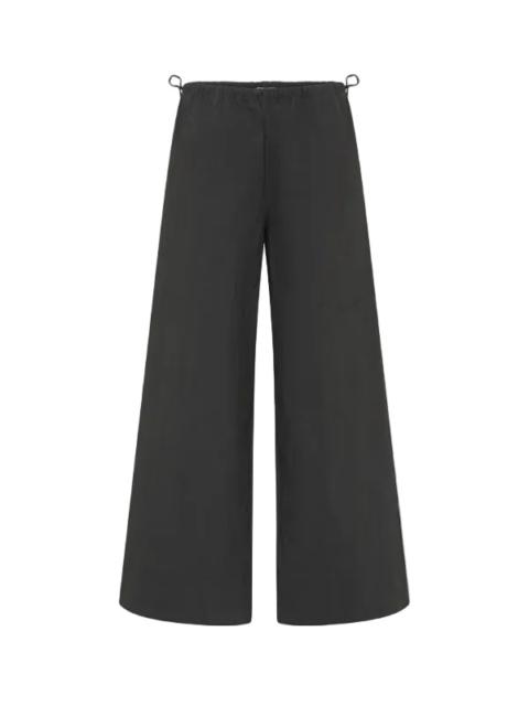ST. AGNI Technical Cotton Cropped Pants in Iron Glaze