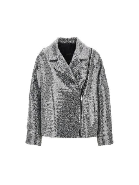 PINKO Pinko Sequinned Chevron Jacket Grey Women