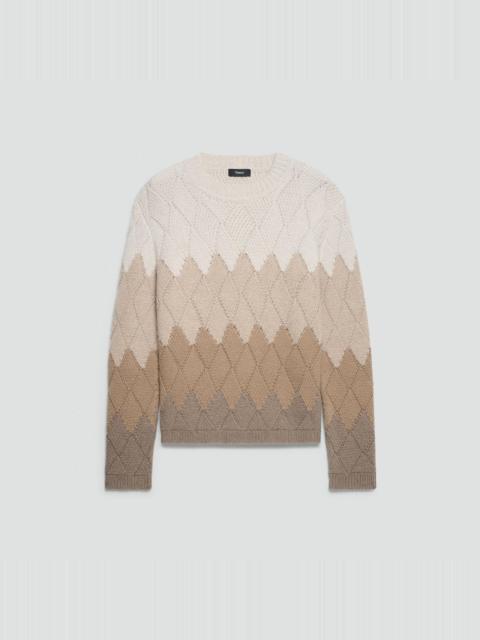 Theory Diamond Weave Sweater in Felted Wool-Cashmere
