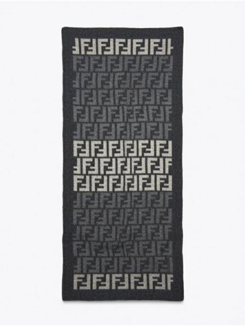 FENDI Pre owned FENDI FF MONOGRAM THICK WOOLEN NECK SCARF UNISEX!