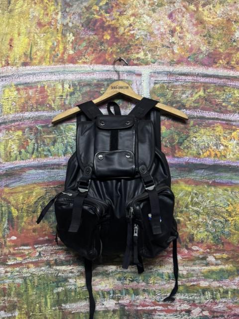 PORTER Luggage Lebel Black Leather Backpack