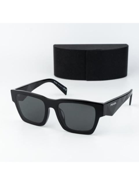 Prada Prada Men Sunglasses Black Grey Square PRA06SF 16K08Z NEW AUTHENTIC