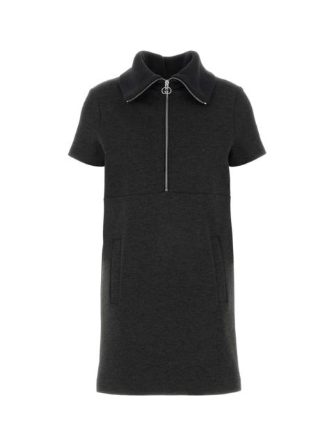 GUCCI Melange Dark Grey Stretch Jersey Dress