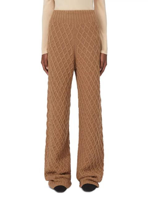 Max Mara Pevera Camel Wool Knit Pants
