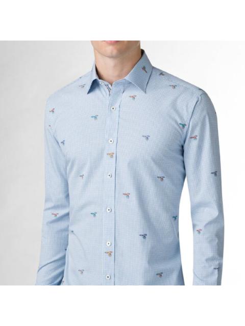Other Designers BNWT SS17 BUGATCHI BIRDS CHECKED SHIRT M