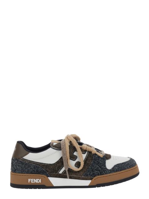 FENDI Fendi Men Sneakers 'Match Suede' Brown With Suede Leather Details